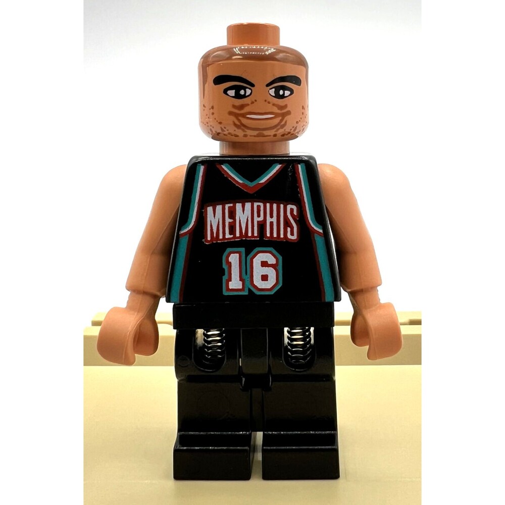 LEGO Sports Basketball NBA Minifigure Pau Gasol #16 Memphis Grizzlies W/Stand